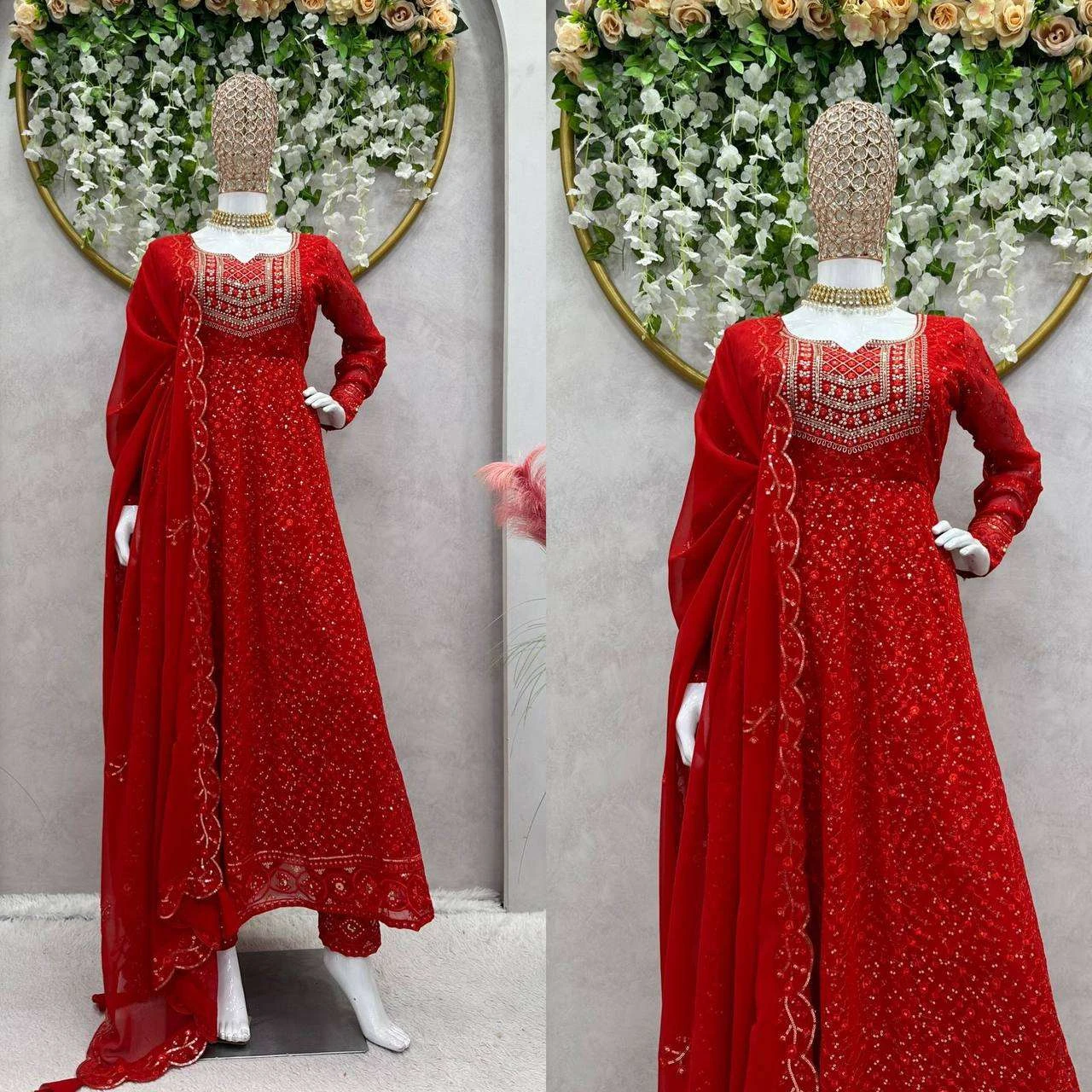 Vardan Ethnic Kd 1471 Faux Georgette Wholesale Anarkali Party Wear Salwar Suit Catalog — Wholesale Salwar Suits, MPA wholesale from Surat - Gallery Image 3